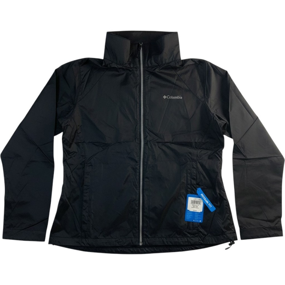 Columbia Switchback IV Women's XL Black Packable Hooded Rain Jacket NWT
